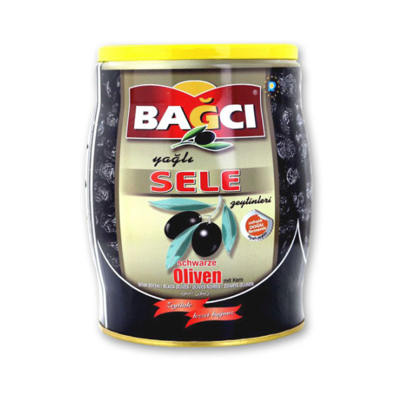 Bagci - Geölte Schwarze Oliven mit Kern - 750g