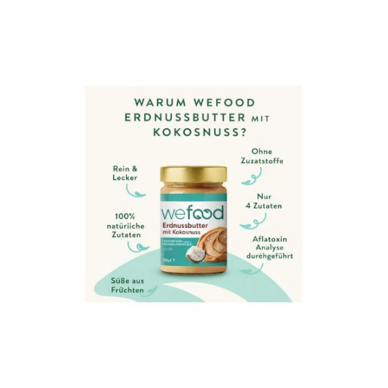 Wefood Erdnussbutter mit Kokosnuss 300 g