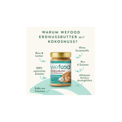 Wefood Erdnussbutter mit Kokosnuss 300 g