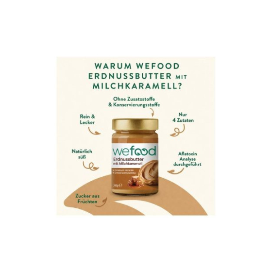 Wefood Erdnussbutter mit Milchkaramell 300g